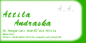 attila andraska business card